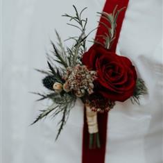 Wedding - Buttonhole - Rose Various Colours