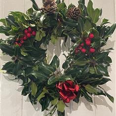 Festive Holly Wreath